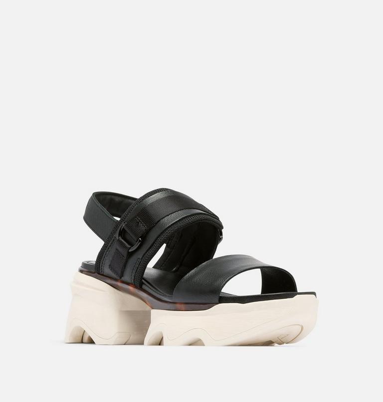 Women's Kinetic Impact Slingback Heel Sandal, Color: Black, Chalk, image 7