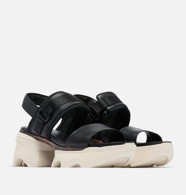 Women's Kinetic Impact Slingback Heel Sandal, Color: Black, Chalk, image 2