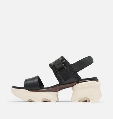 Women's Kinetic Impact Slingback Heel Sandal, Color: Black, Chalk, image 4