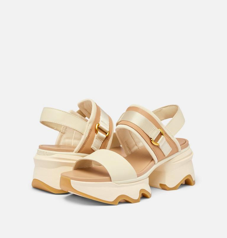 Women's Kinetic Impact Slingback Heel Sandal, Color: Honey White, Sea Salt, image 9