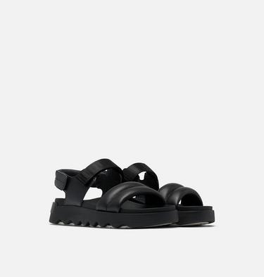 VIIBE Women's Flat Sandal, Color: Black, Black, image 6