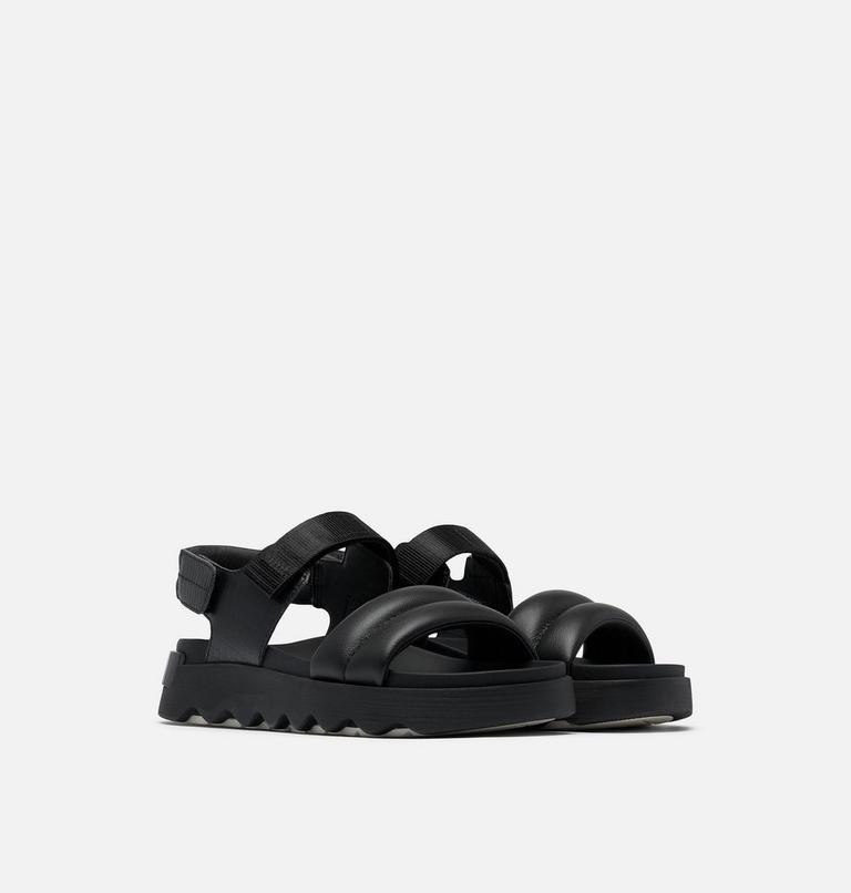 VIIBE Women's Flat Sandal, Color: Black, Black, image 2