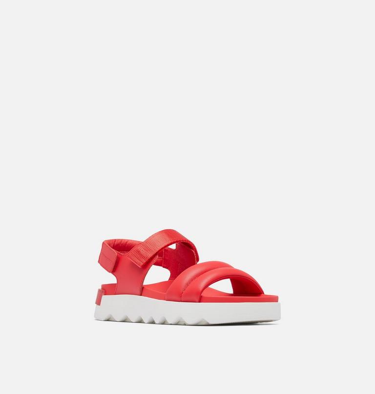 Women's Viibe Sandal, Color: Red Glo, White, image 7