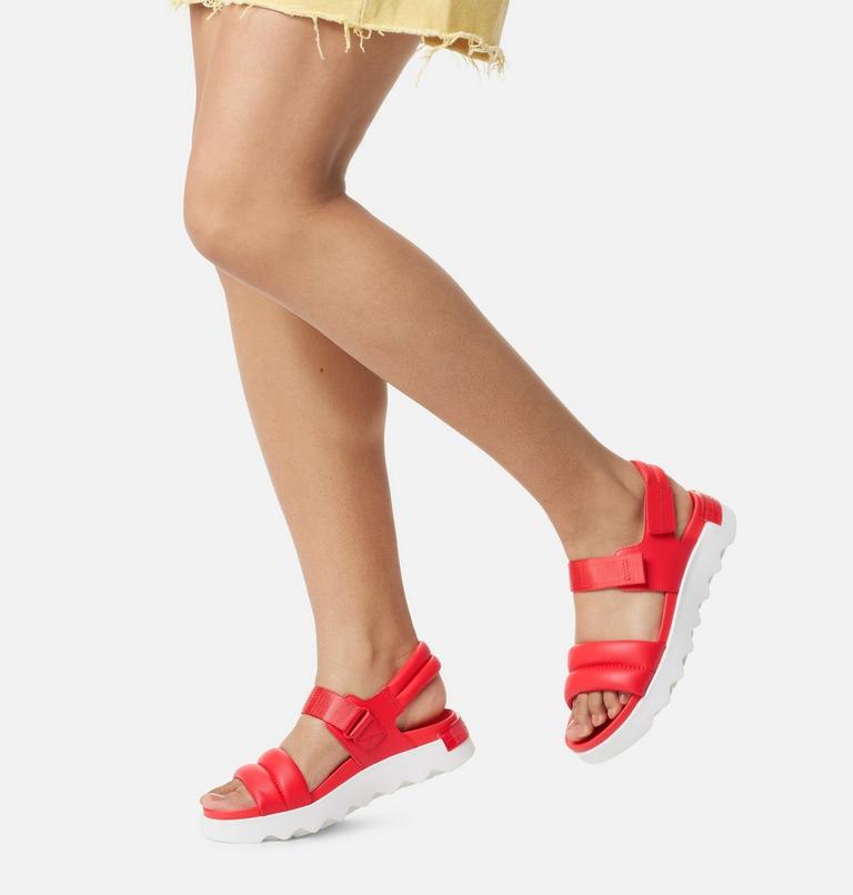 Women's Viibe Sandal, Color: Red Glo, White, image 8