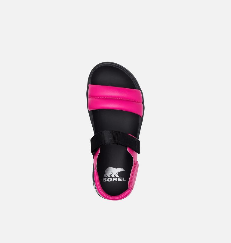 VIIBE Women's Flat Sandal, Color: Fuchsia Fizz, Black, image 5
