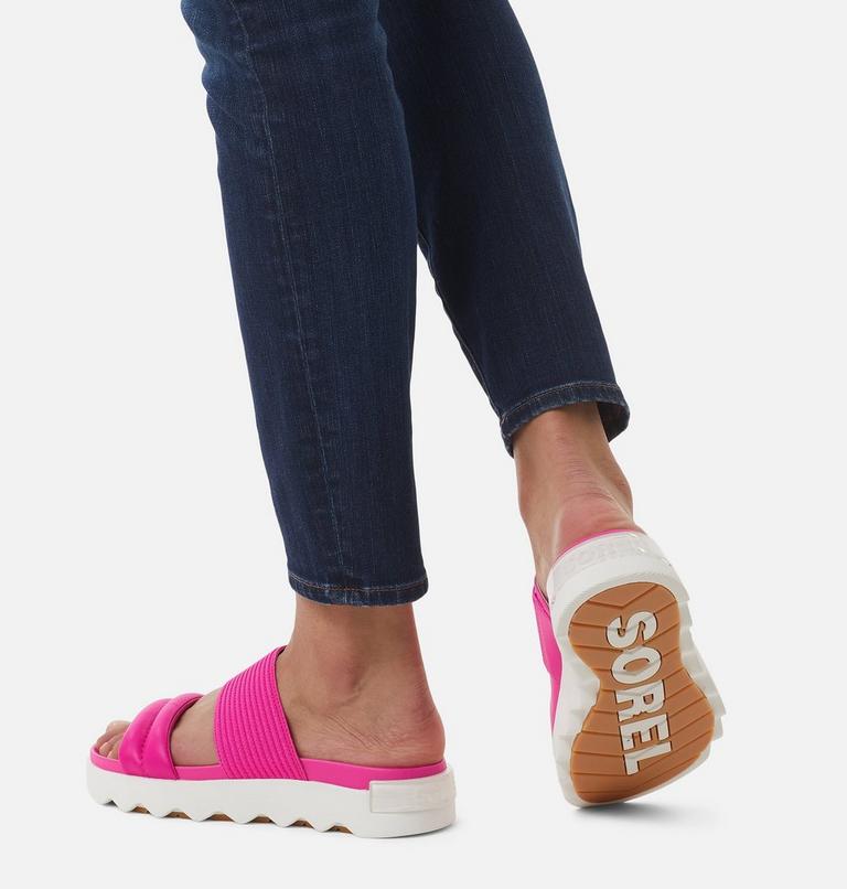 Women's Viibe Slide, Color: Fuchsia Fizz, Sea Salt, image 7