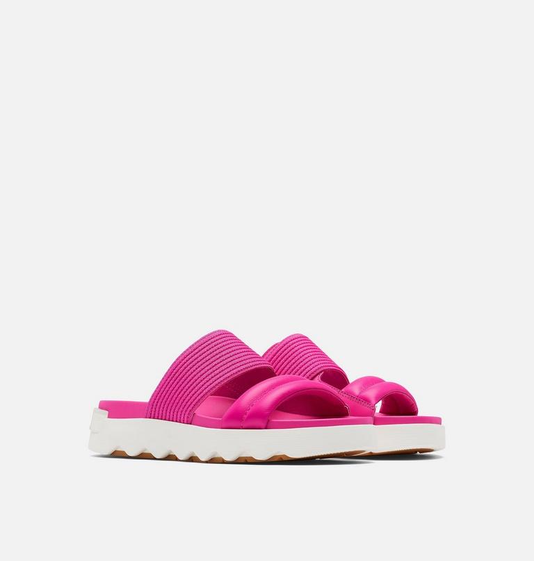 Women's Viibe Slide, Color: Fuchsia Fizz, Sea Salt, image 2