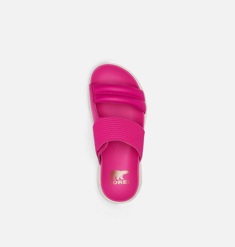 Women's Viibe Slide, Color: Fuchsia Fizz, Sea Salt, image 5