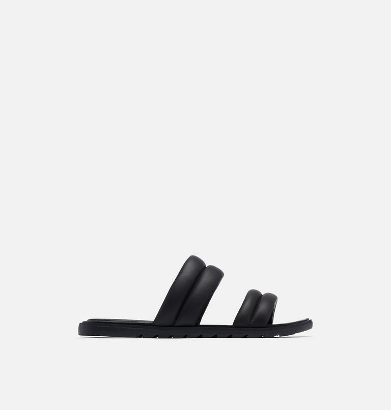 Women's Ella II Puff Slide, Color: Black, Sea Salt, image 1