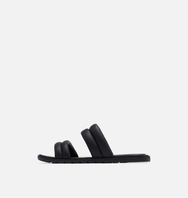 Women's Ella II Puff Slide, Color: Black, Sea Salt, image 4