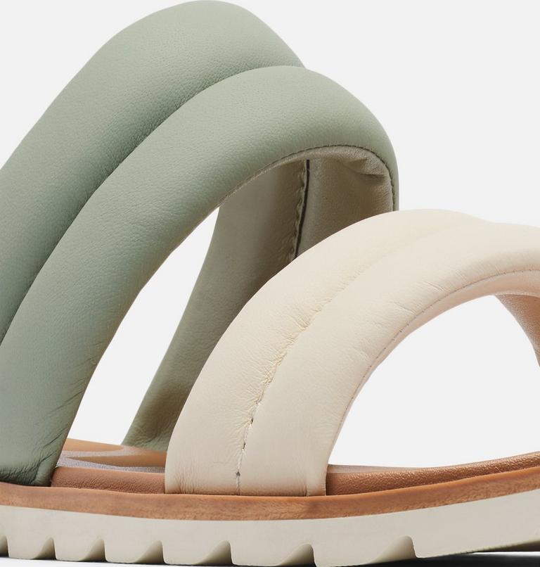 Women's Ella II Puff Slide Sandal, Color: Safari, Chalk, image 8