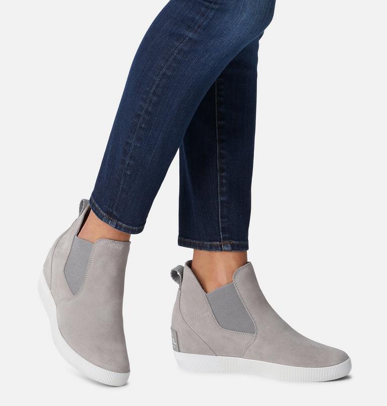 OUT N ABOUT Slip-On Women's Wedge, Color: Chrome Grey, White, image 7