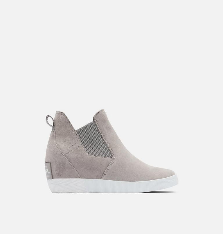 OUT N ABOUT Slip-On Women's Wedge, Color: Chrome Grey, White, image 1