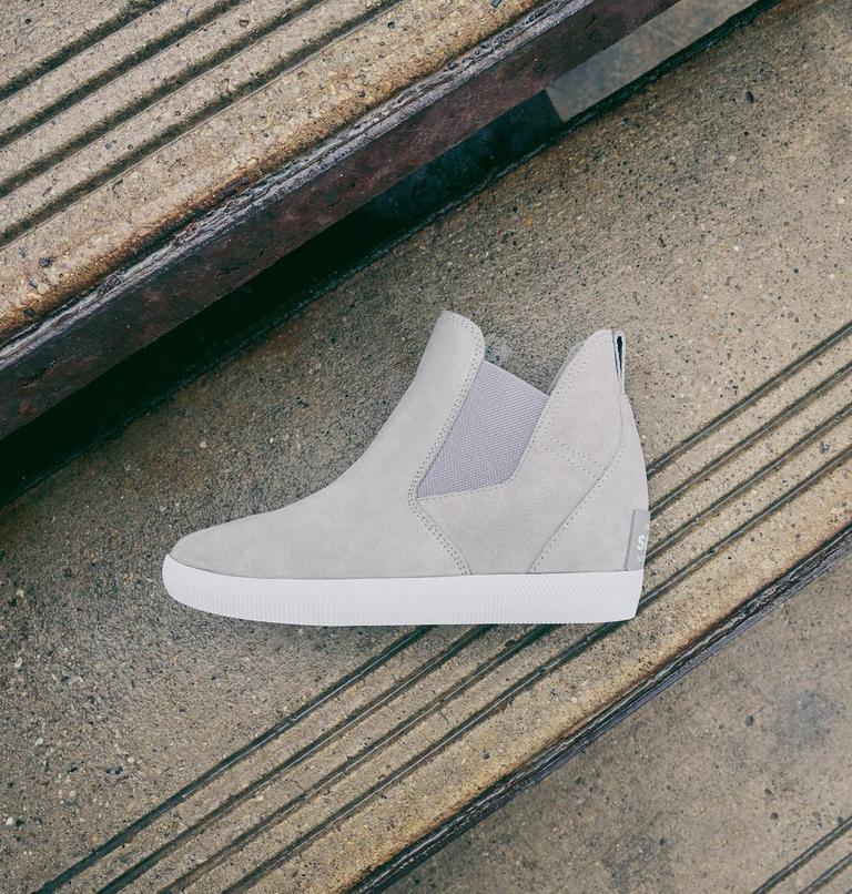 OUT N ABOUT Slip-On Women's Wedge, Color: Chrome Grey, White, image 11