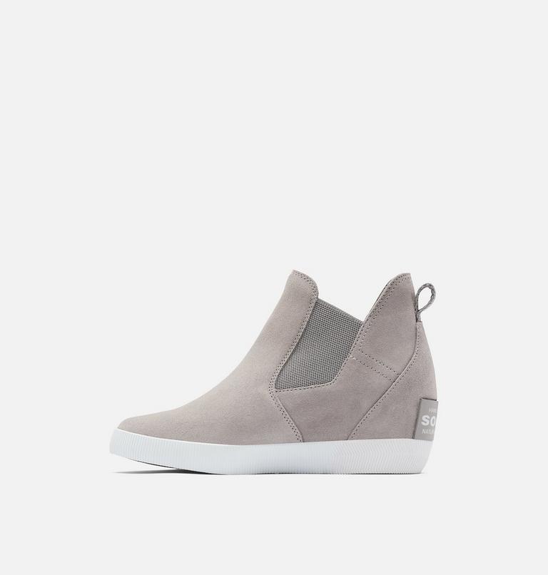 OUT N ABOUT Slip-On Women's Wedge, Color: Chrome Grey, White, image 4