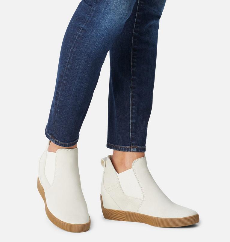 Women's Out N About Slip-on Wedge Boot, Color: Chalk, White, image 7