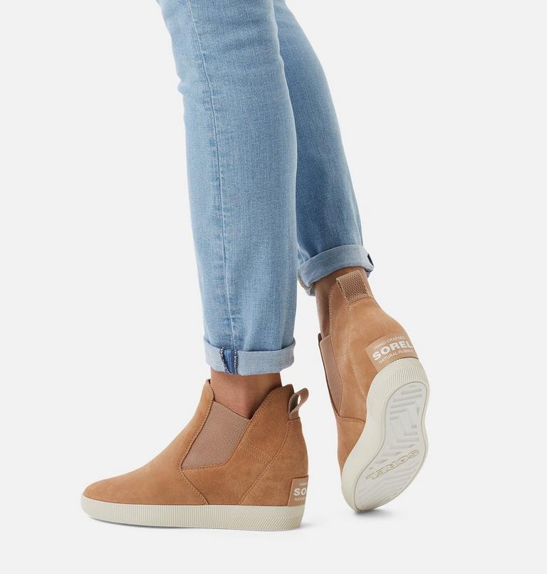 OUT N ABOUT Chaussures à enfiler compensées pour femme, Color: Tawny Buff, Chalk, image 7
