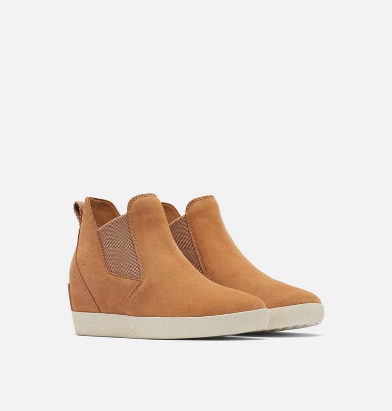 OUT N ABOUT Chaussures à enfiler compensées pour femme, Color: Tawny Buff, Chalk, image 2
