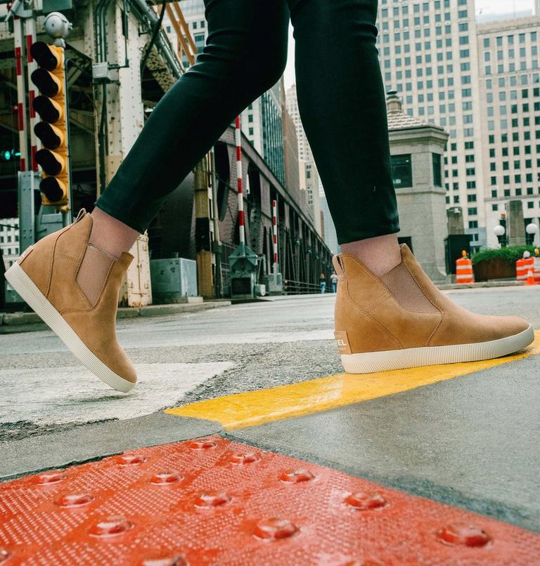 OUT N ABOUT Chaussures à enfiler compensées pour femme, Color: Tawny Buff, Chalk, image 9