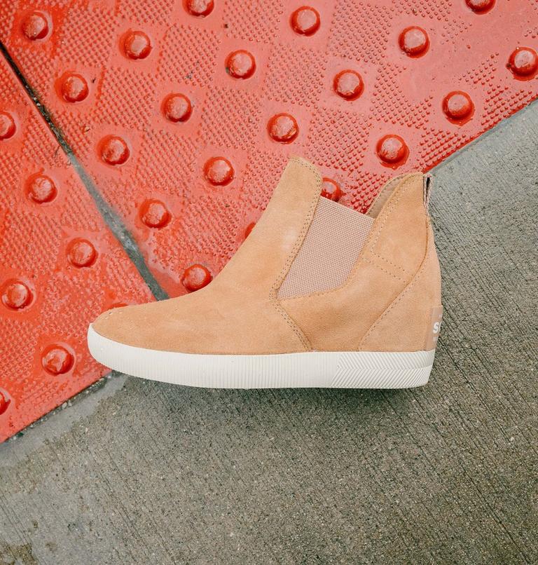 OUT N ABOUT Chaussures à enfiler compensées pour femme, Color: Tawny Buff, Chalk, image 10