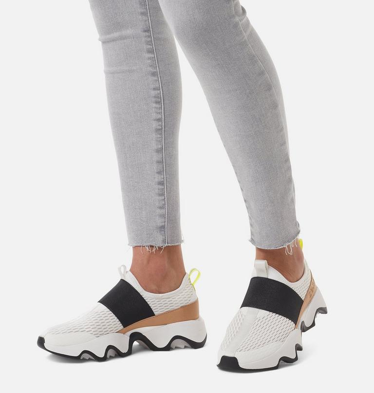 Women's Kinetic Impact II Strap Sneaker, Color: Sea Salt, Black, image 7