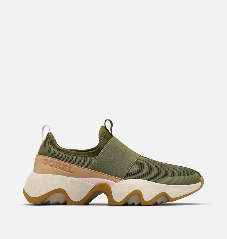 Women's Kinetic Impact II Strap Sneaker, Color: Utility Green, Pink Dawn, image 1