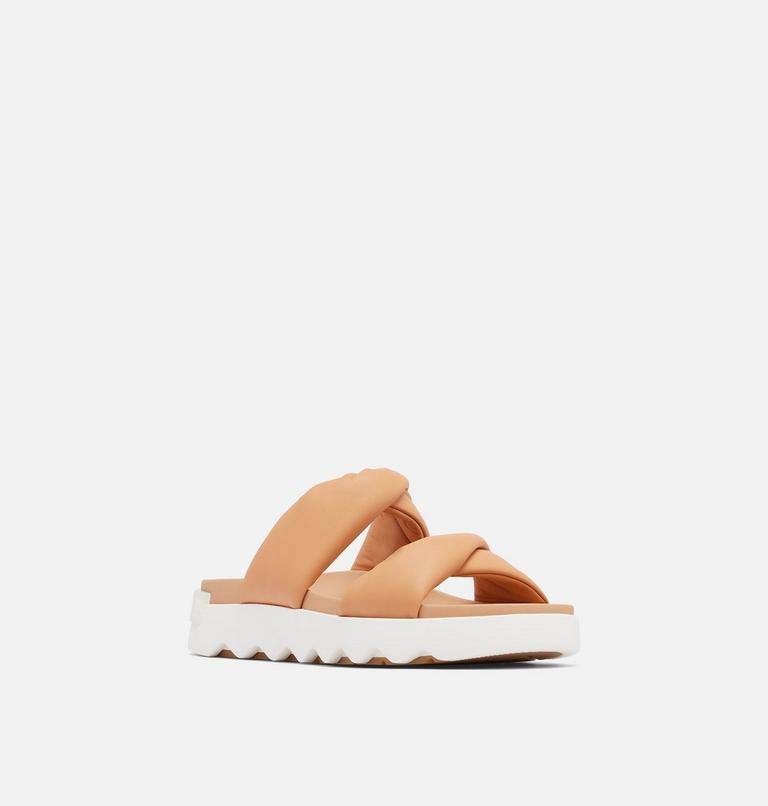 Women's Viibe Twist Slide, Color: Honest Beige, Sea Salt, image 7