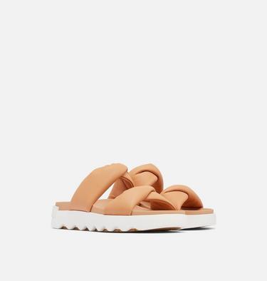 VIIBE Twist Slide Women's Flat Sandal, Color: Honest Beige, Sea Salt, image 6