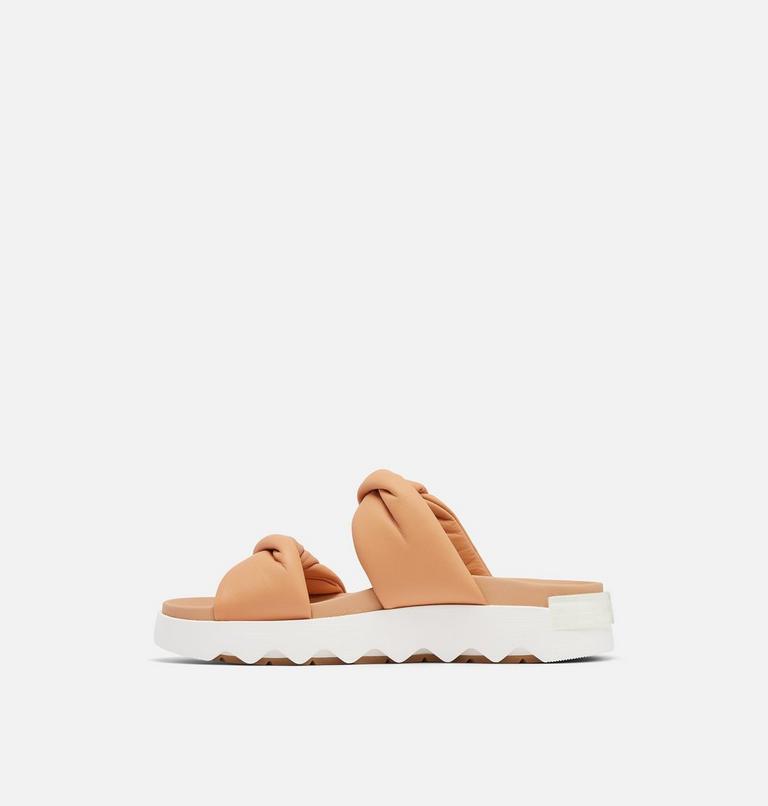 Women's Viibe Twist Slide, Color: Honest Beige, Sea Salt, image 4