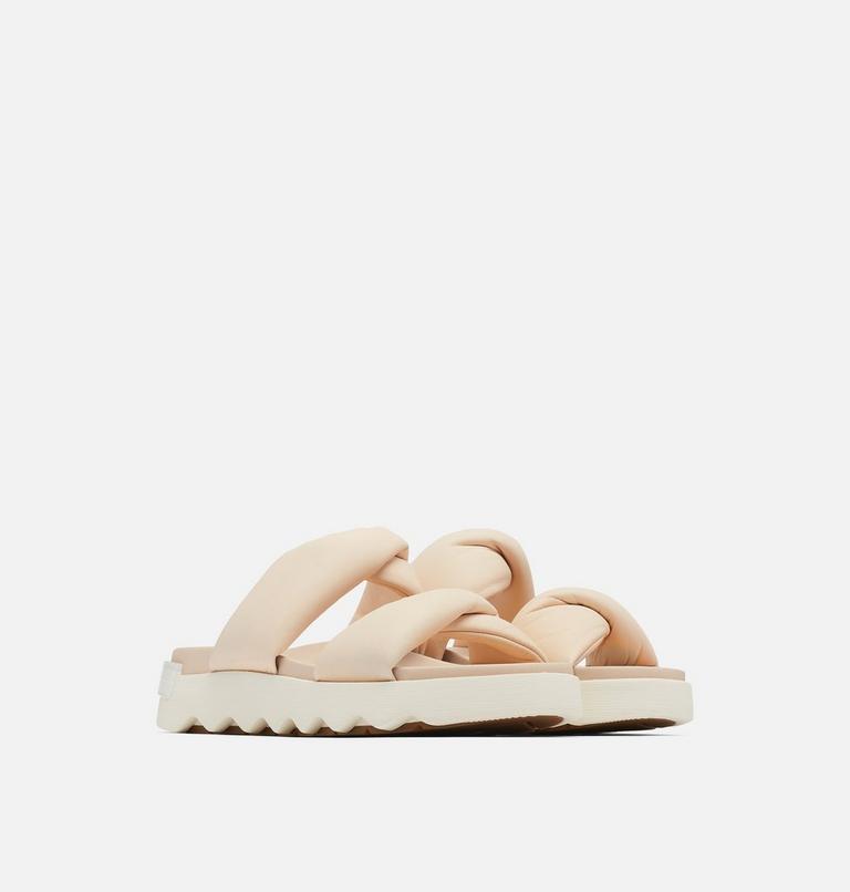 Women's Viibe Twist Slide, Color: Nova Sand, Chalk, image 2