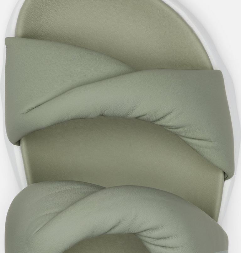 Women's Viibe Twist Slide, Color: Safari, Stone Green, image 8