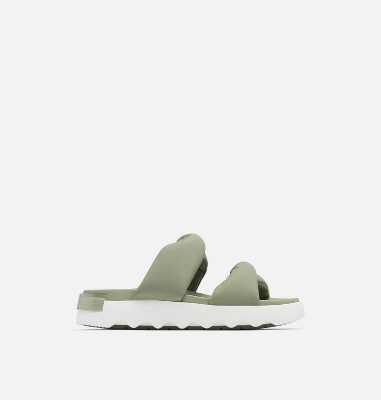 Women's Viibe Twist Slide, Color: Safari, Stone Green, image 1