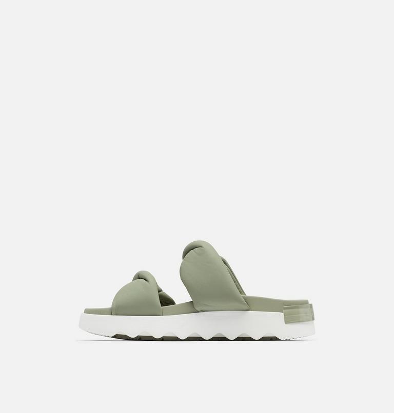 Women's Viibe Twist Slide, Color: Safari, Stone Green, image 4