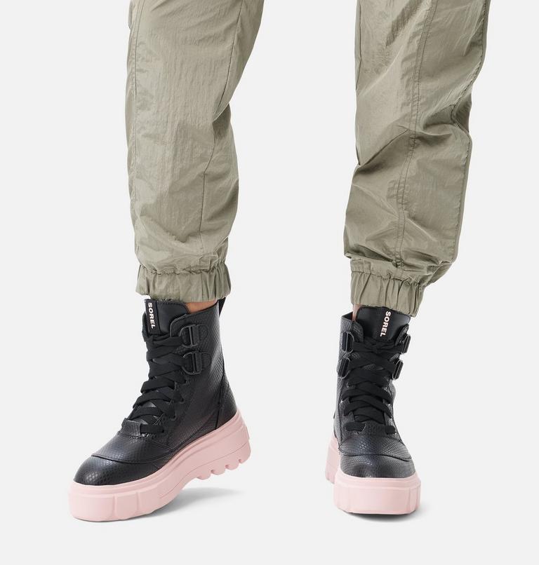 Women's Caribou X Boot Lace Waterproof Boot, Color: Black, Vintage Pink, image 8