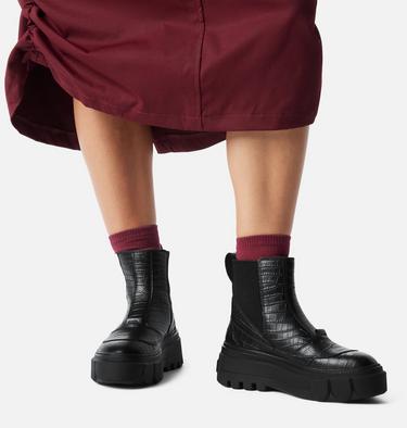 Women's Caribou X Boot Lace Waterproof Boot, Color: Black, Black Croc, image 2
