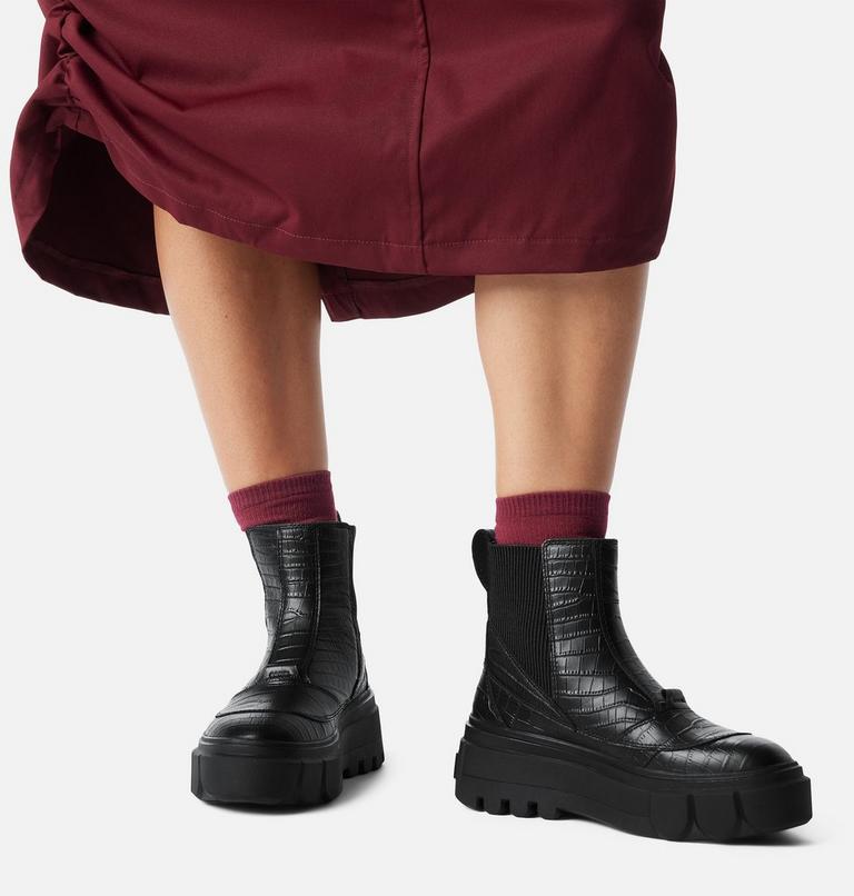 Women's Caribou X Boot Chelsea, Color: Black, Black Croc, image 8