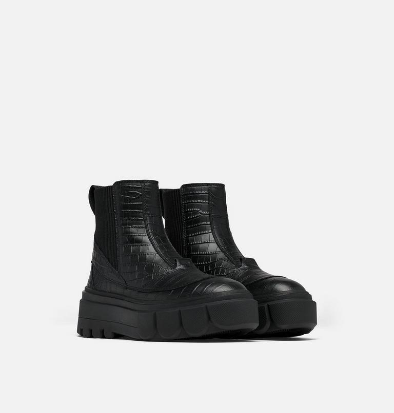 Women's Caribou X Boot Chelsea, Color: Black, Black Croc, image 2