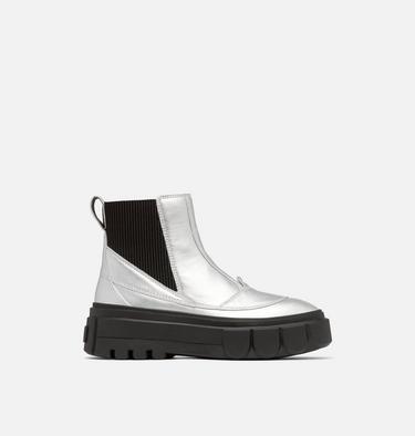 CARIBOU X Women's Chelsea Waterproof Boot, Color: Pure Silver, Black, image 1
