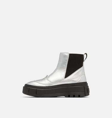 CARIBOU X Women's Chelsea Waterproof Boot, Color: Pure Silver, Black, image 4