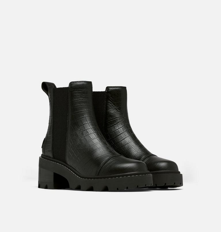 JOAN NOW Women's Chelsea Boot, Color: Black, Tawny Buff Croc, image 2