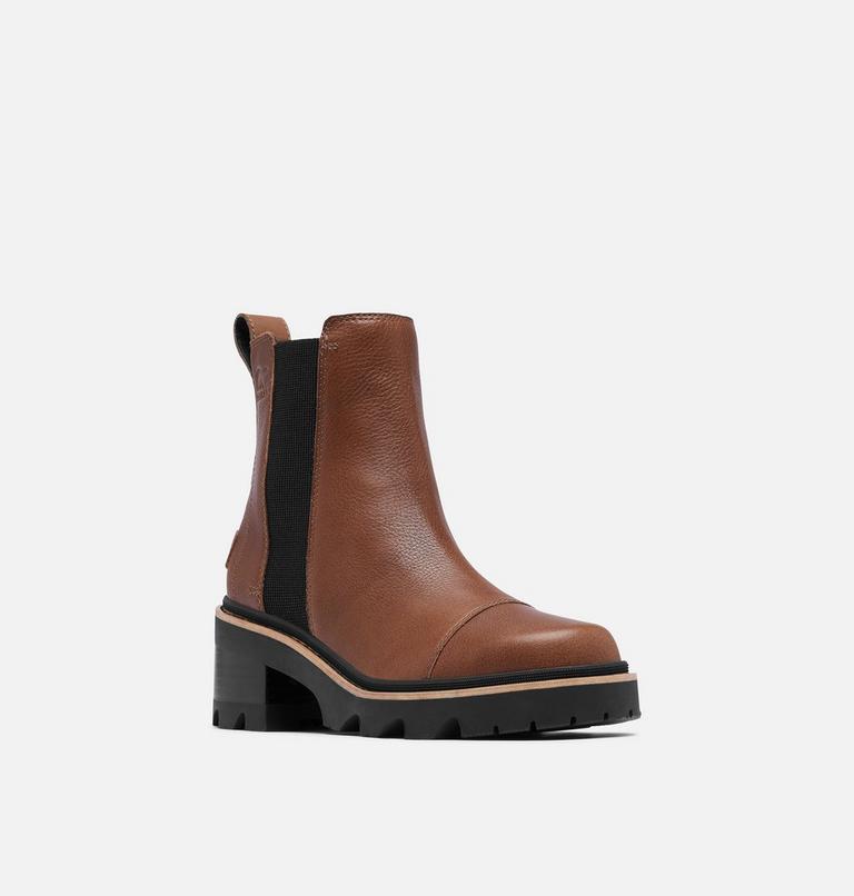 JOAN NOW Women's Chelsea Boot, Color: Velvet Tan, Black, image 7