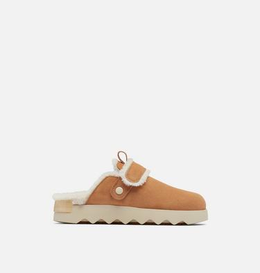 VIIBE Sabots confortables en daim pour femme, Color: Tawny Buff, Natural, image 1