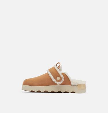 VIIBE Sabots confortables en daim pour femme, Color: Tawny Buff, Natural, image 4