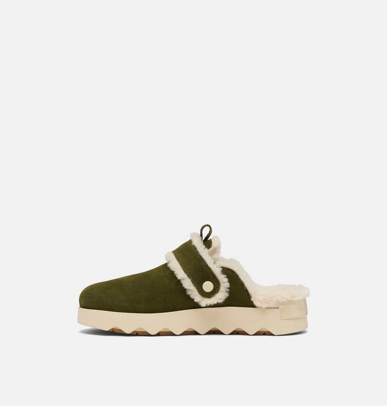 VIIBE Suede Cozy Women's Clog, Color: Utility Green, Ceramic, image 4