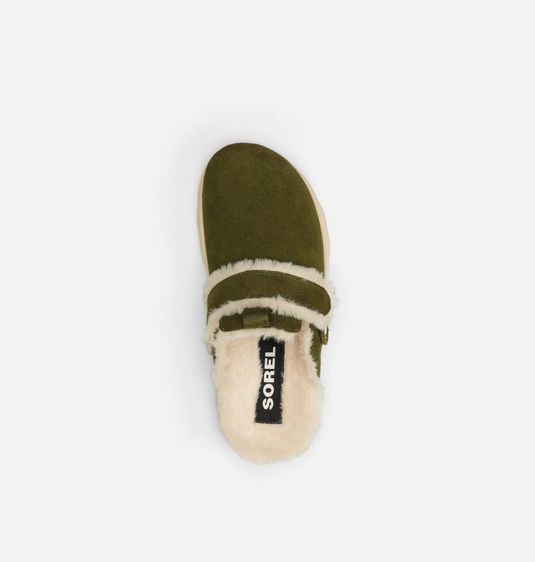 VIIBE Suede Cozy Women's Clog, Color: Utility Green, Ceramic, image 5
