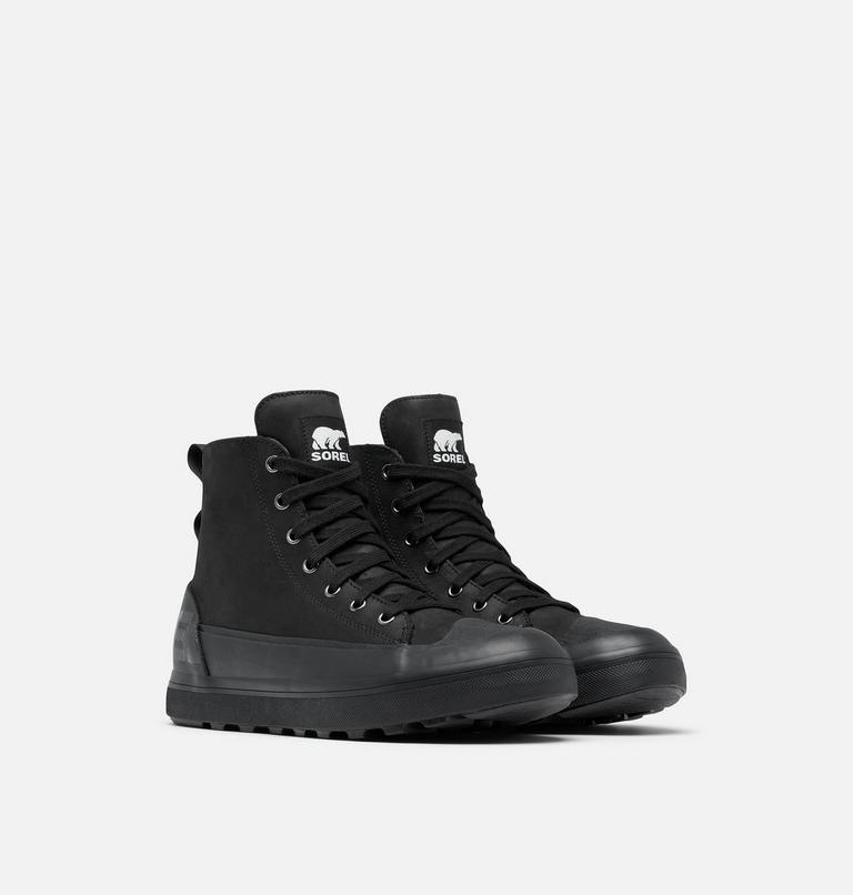 SOREL METRO II Men's Waterproof Sneak, Color: Black, Sea Salt, image 2