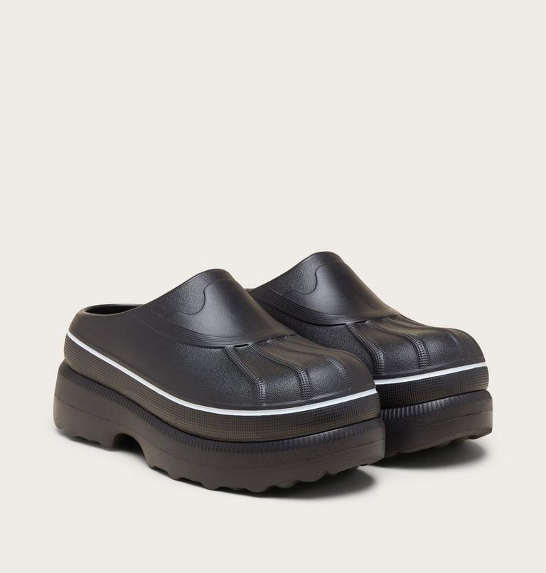 Women's Caribou Clog, Color: Black, Optimized Orange, image 2