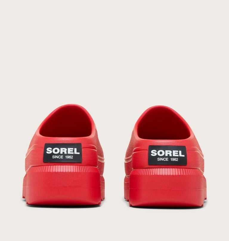 Women's Caribou Clog, Color: Bright Red, Black, image 2