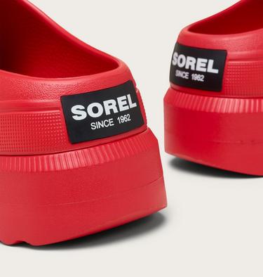 CARIBOU Women's Clog, Color: Bright Red, Black, image 3