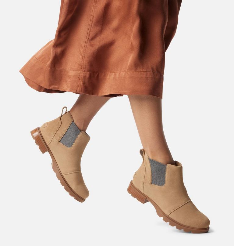 EMELIE III Women's Waterproof Chelsea Bootie, Color: Dusty Tan, Gum 10, image 8